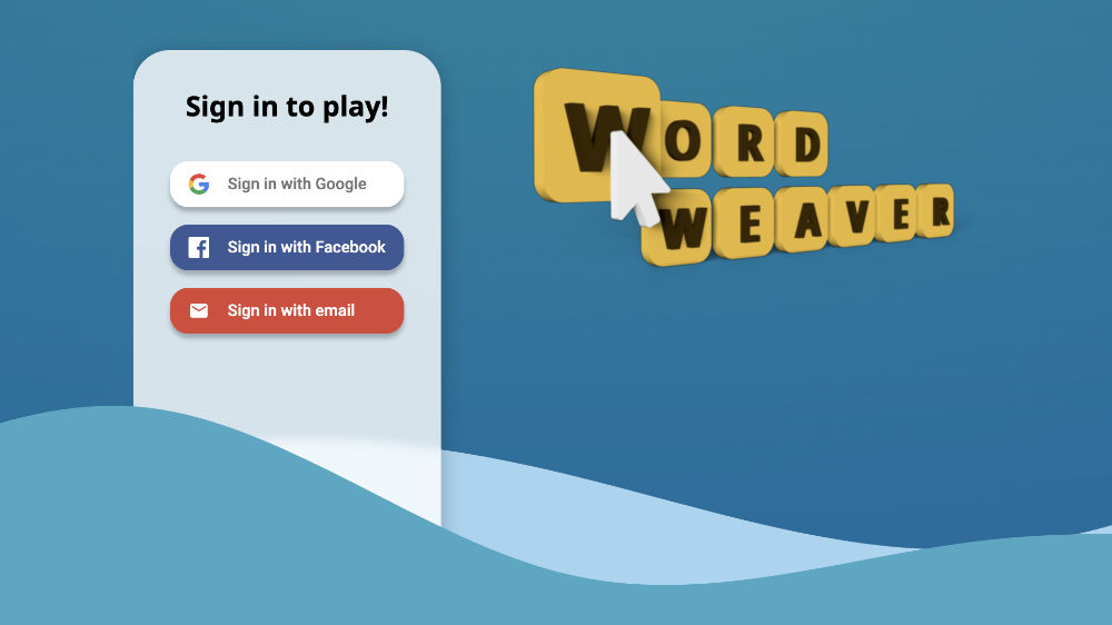 Screenshot of the Word Weaver sign-in page